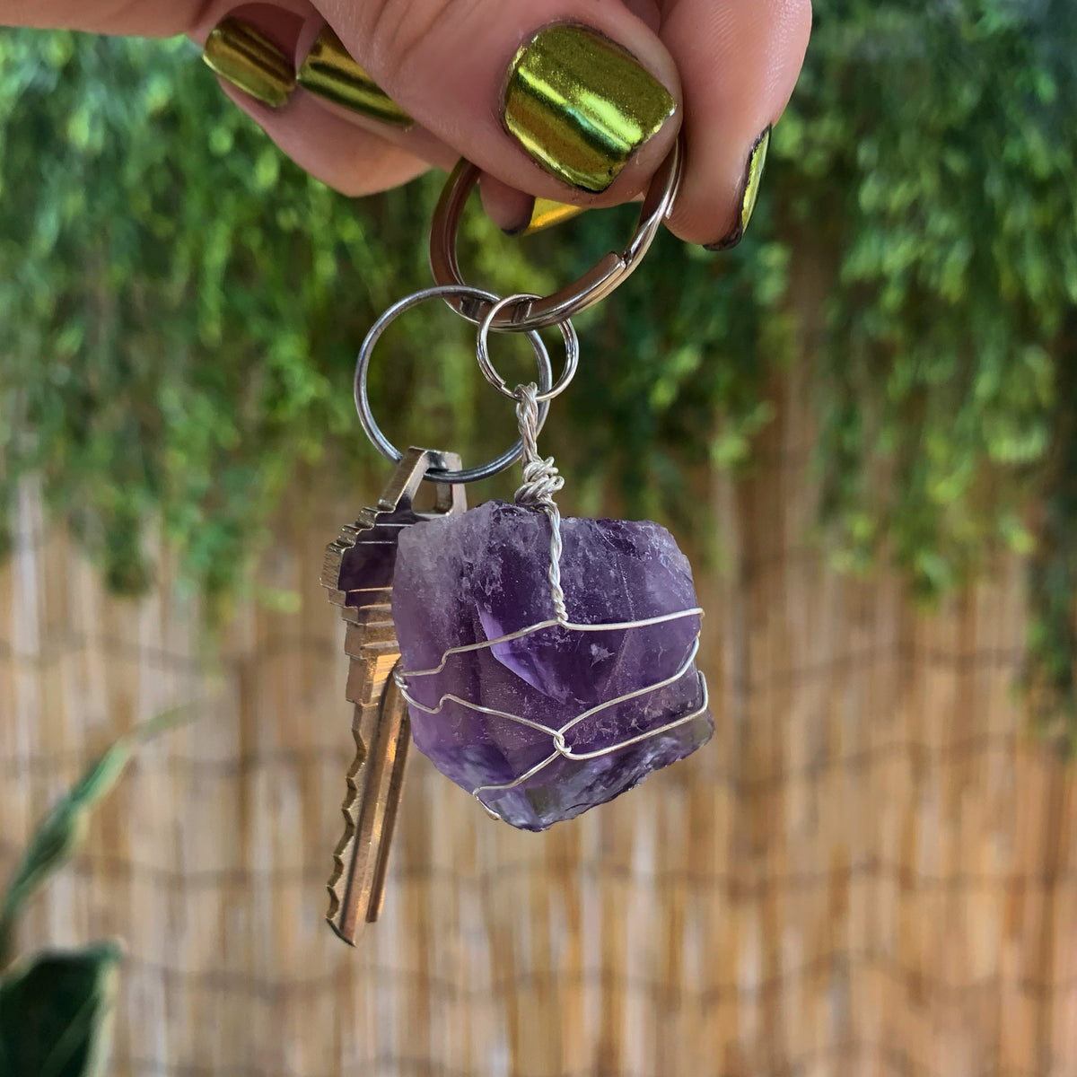 Amethyst Keychain