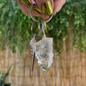 Clear Quartz Keychain