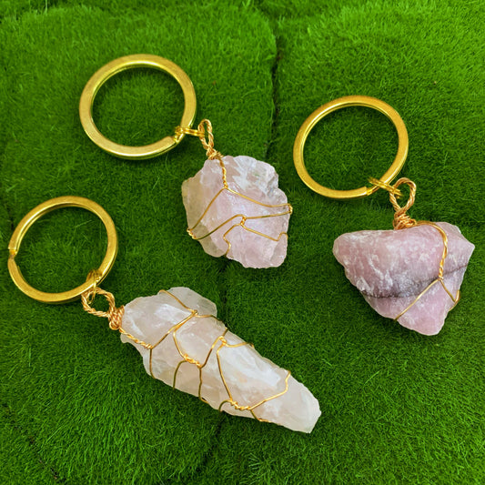 Rose Quartz Keychain