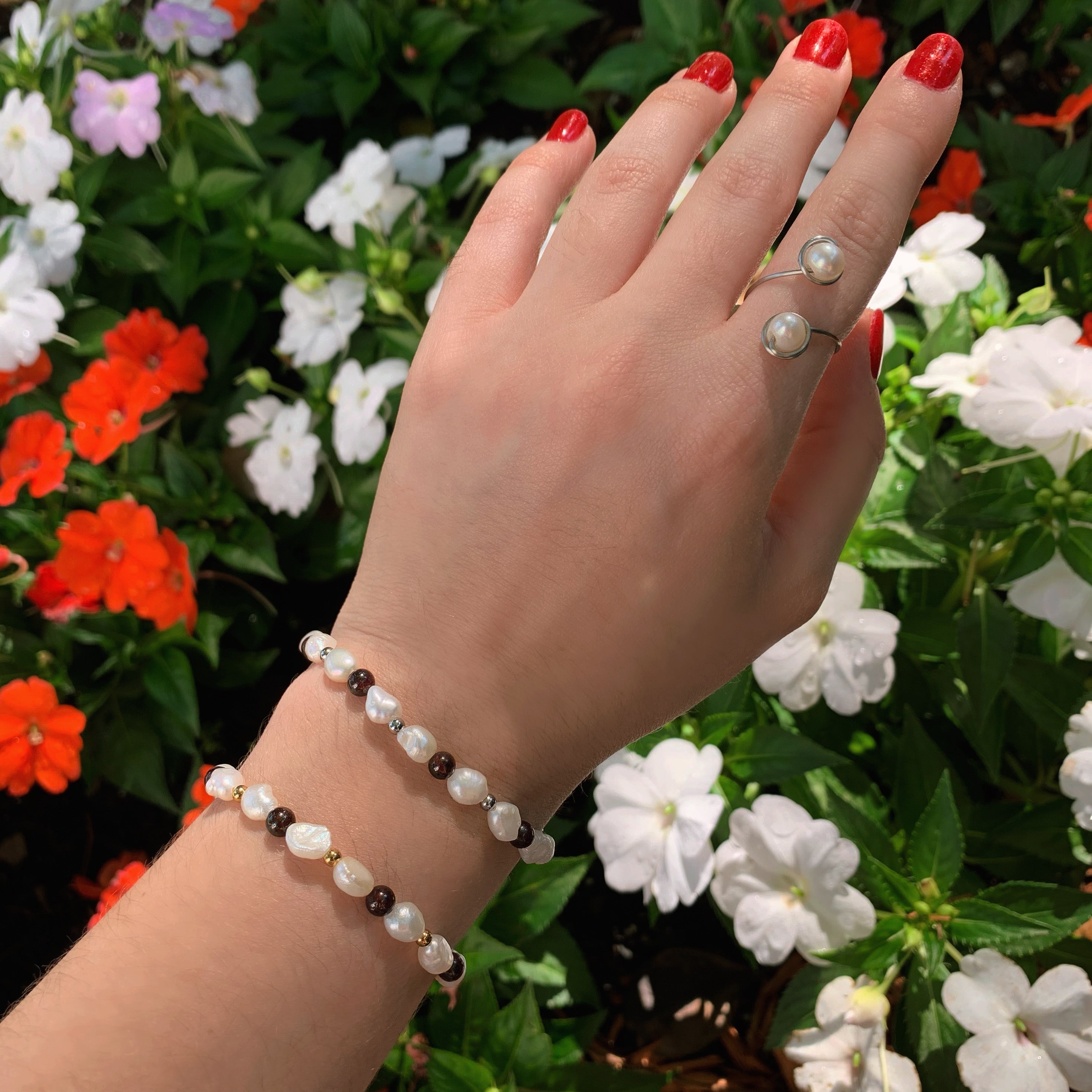 Freshwater Pearls and Gemstone Bracelets