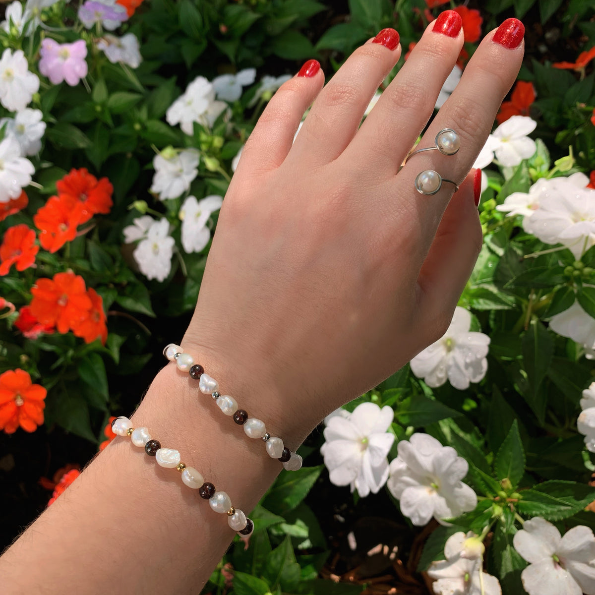 Freshwater Pearls and Gemstone Bracelets