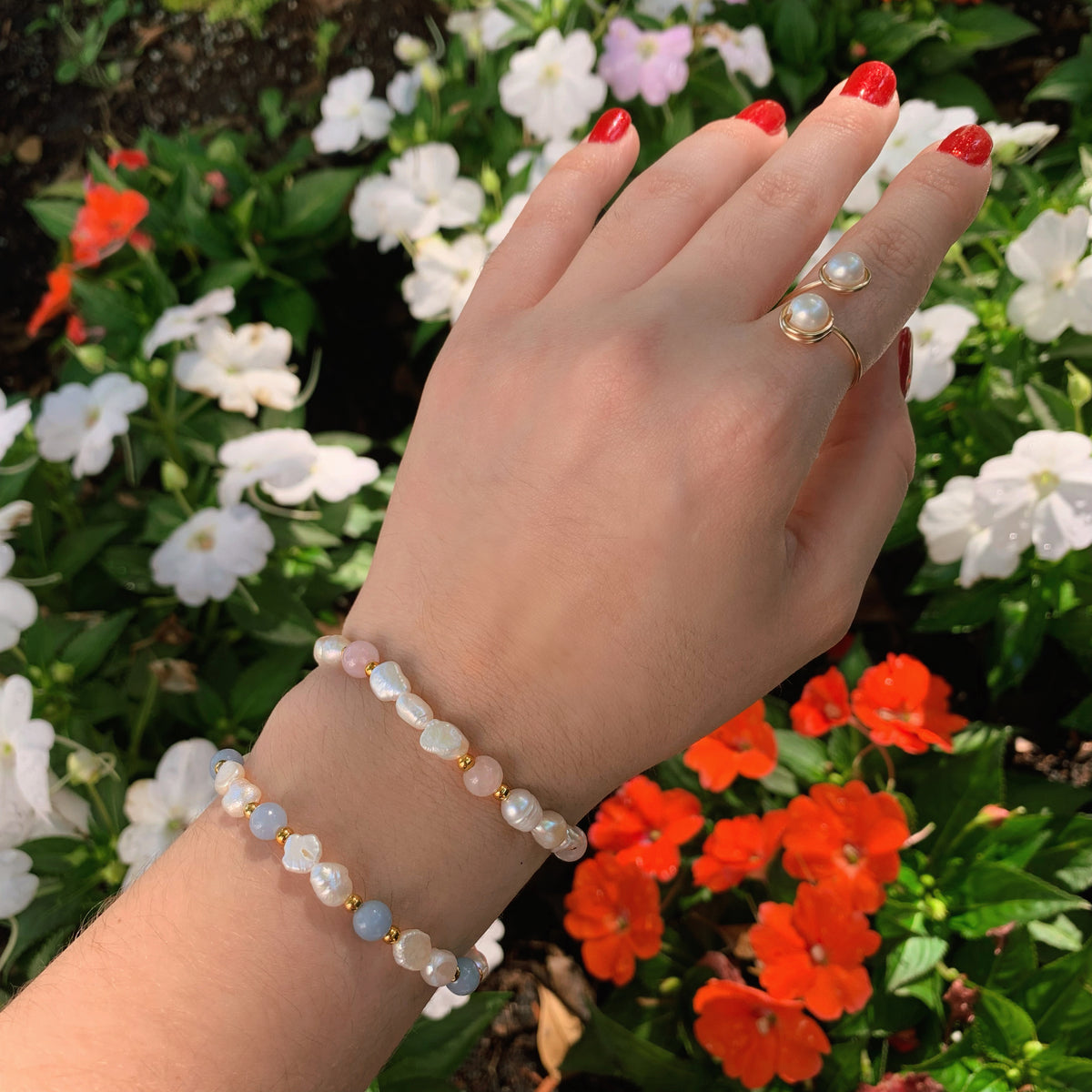 Freshwater Pearls and Gemstone Bracelets