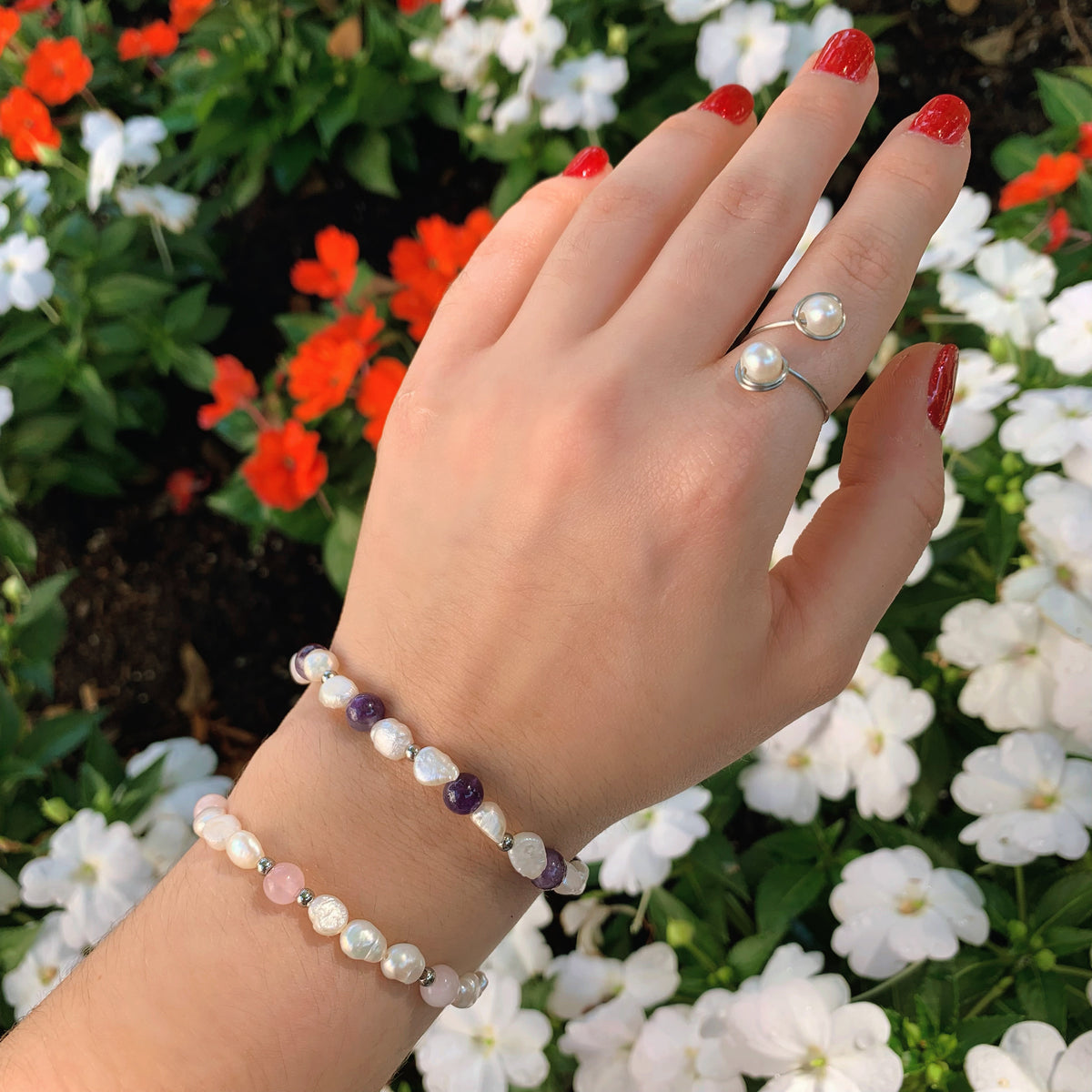 Freshwater Pearls and Gemstone Bracelets