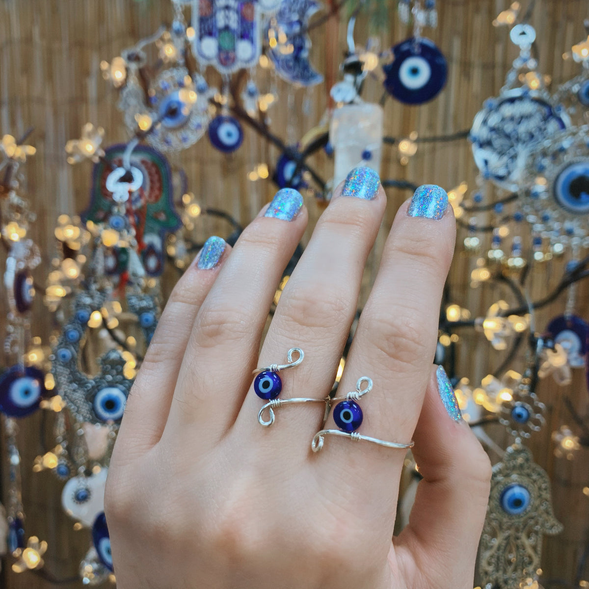 Evil Eye Adjustable Rings