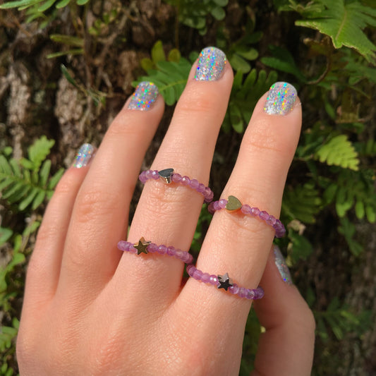 Faceted Amethyst Ring