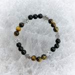 Load image into Gallery viewer, Tiger Eye and Onyx Bracelet 6mm
