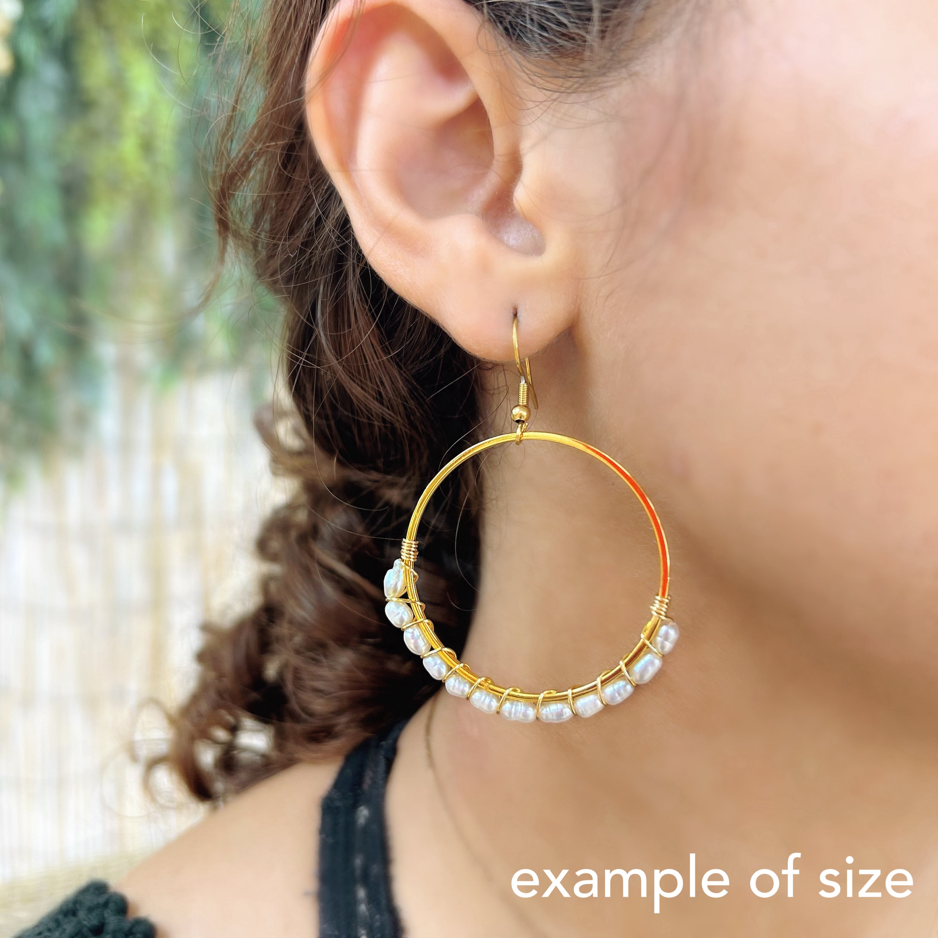 Crystal Hoop Earrings 40mm