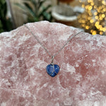 Load image into Gallery viewer, Quality Blue Kyanite Heart - Stainless Steel Necklace
