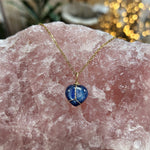 Load image into Gallery viewer, Quality Blue Kyanite Heart - Stainless Steel Necklace
