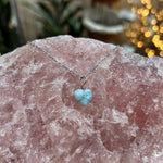 Load image into Gallery viewer, Larimar Heart - Stainless Steel Necklace
