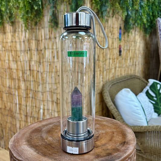 Rainbow Fluorite Water Bottle