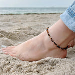 Load image into Gallery viewer, Tiger Eye Anklet 4mm - Silver Stainless Steel
