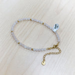 Load image into Gallery viewer, Rose Quartz Anklet 4mm - Gold Stainless Steel
