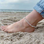 Load image into Gallery viewer, Howlite Anklet 4mm - Gold Stainless Steel
