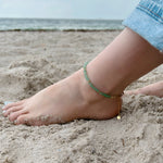 Load image into Gallery viewer, Green Aventurine Anklet 4mm - Gold Stainless Steel
