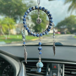 Load image into Gallery viewer, Sodalite and Blue Aventurine Dream Catcher Style - Car Hanger
