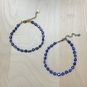 Evil Eye Anklet 6mm - Stainless Steel