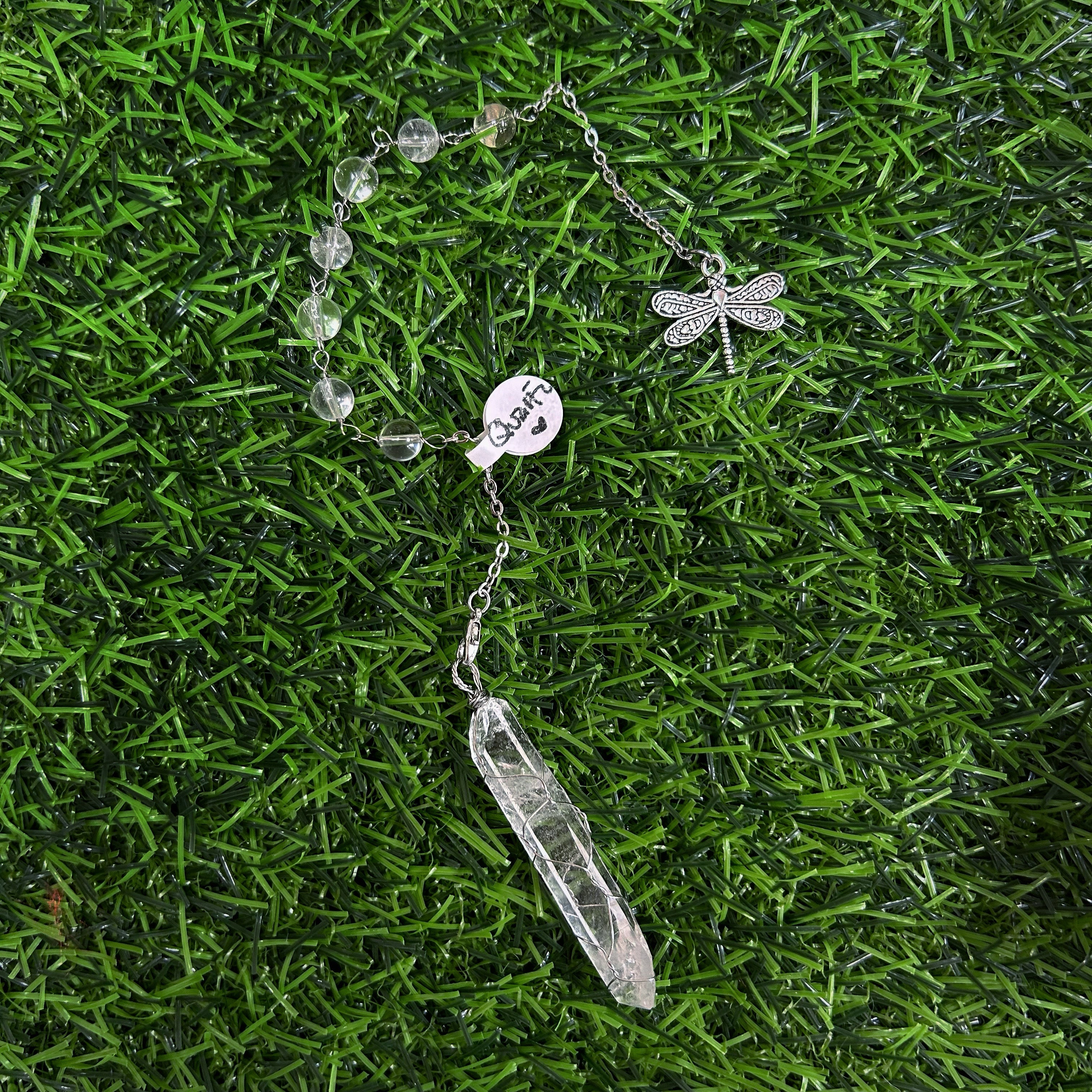 Rough Clear Quartz Pendulum