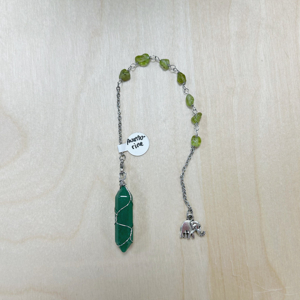 Aventurine DT Pendulum with Peridot