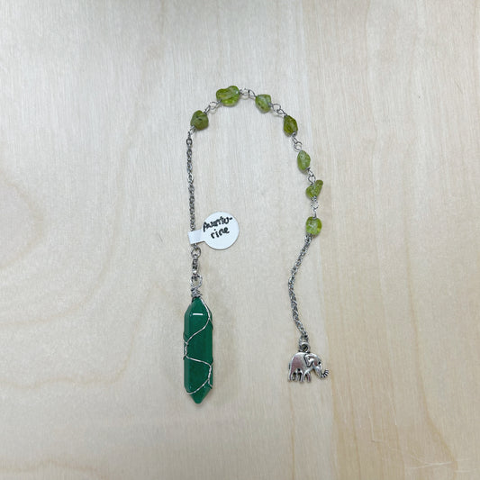 Aventurine DT Pendulum with Peridot