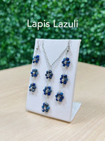 Load image into Gallery viewer, Dainty Flower Earrings and Necklace Set
