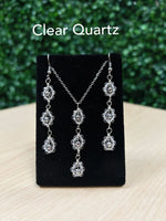 Load image into Gallery viewer, Dainty Flower Earrings and Necklace Set
