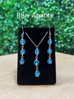 Load image into Gallery viewer, Dainty Flower Earrings and Necklace Set

