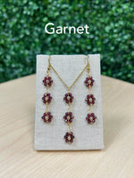 Load image into Gallery viewer, Dainty Flower Earrings and Necklace Set
