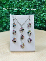 Load image into Gallery viewer, Dainty Flower Earrings and Necklace Set

