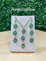 Load image into Gallery viewer, Dainty Flower Earrings and Necklace Set
