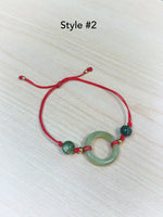 Load image into Gallery viewer, Jade Ring with Red String
