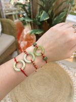 Load image into Gallery viewer, Jade Ring with Red String
