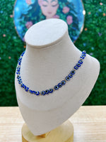 Load image into Gallery viewer, Evil Eye Adjustable Beaded Necklace 6mm
