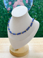 Load image into Gallery viewer, Evil Eye Adjustable Beaded Necklace 6mm
