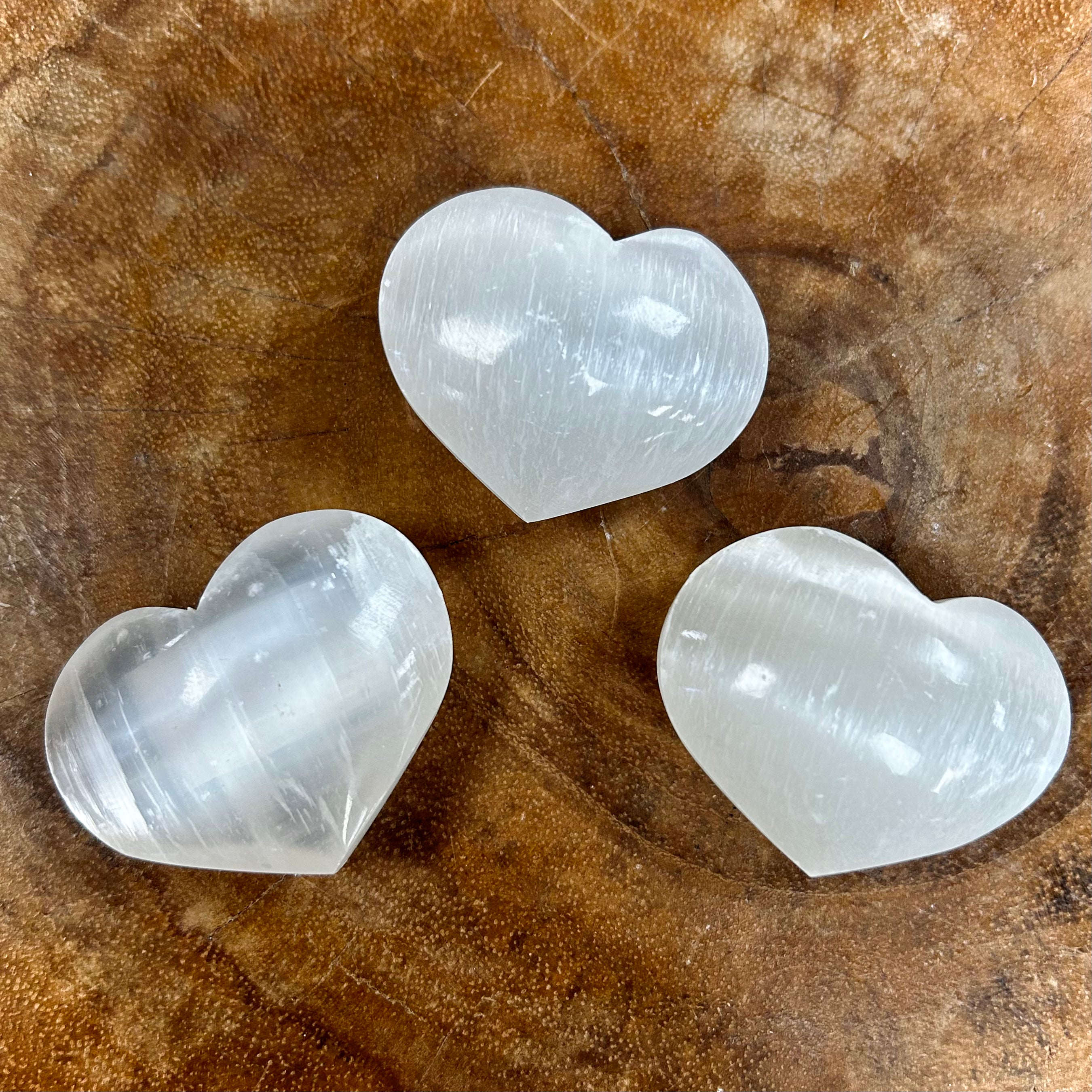 Selenite Puffy Heart 1.5''