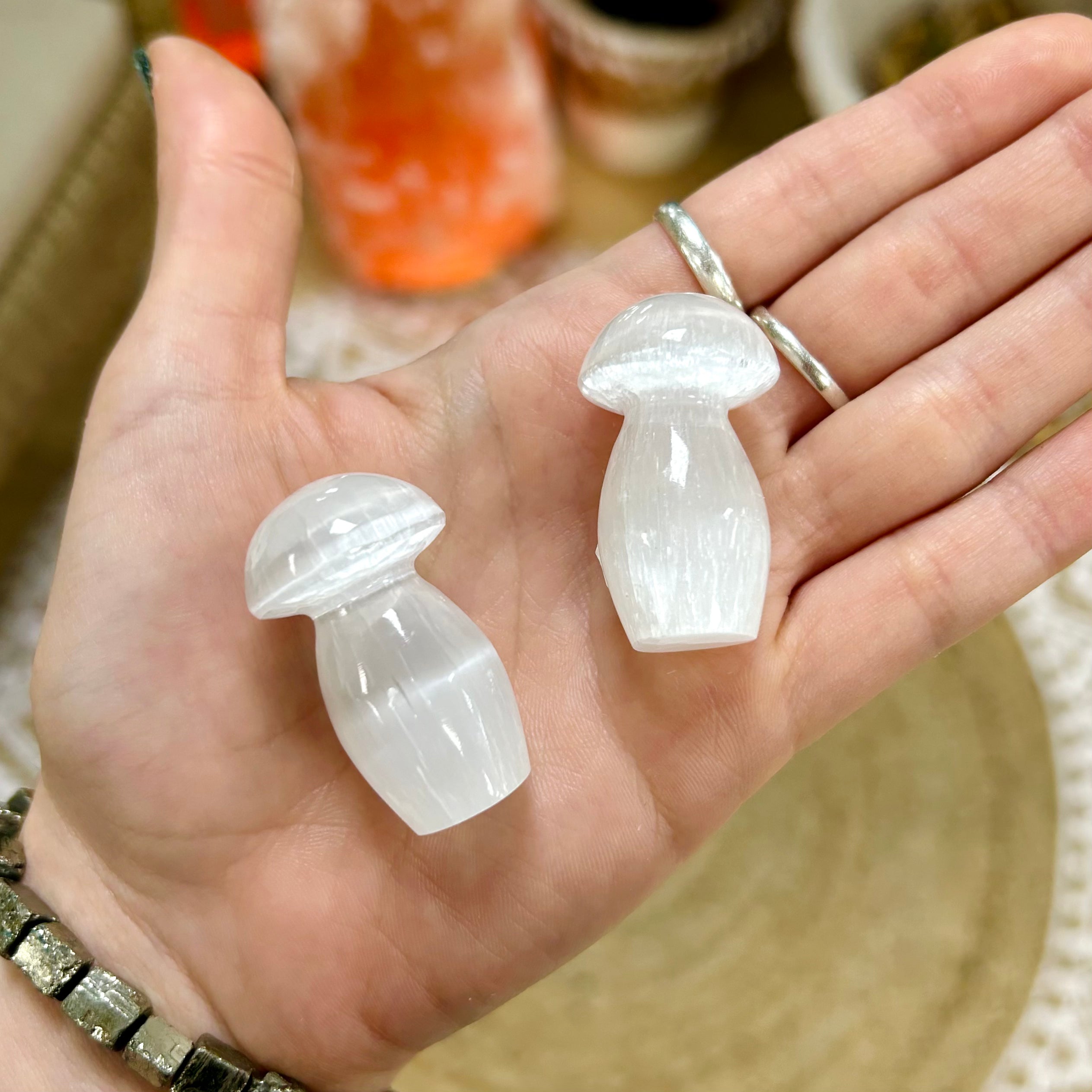 Selenite Mushroom 1.5''