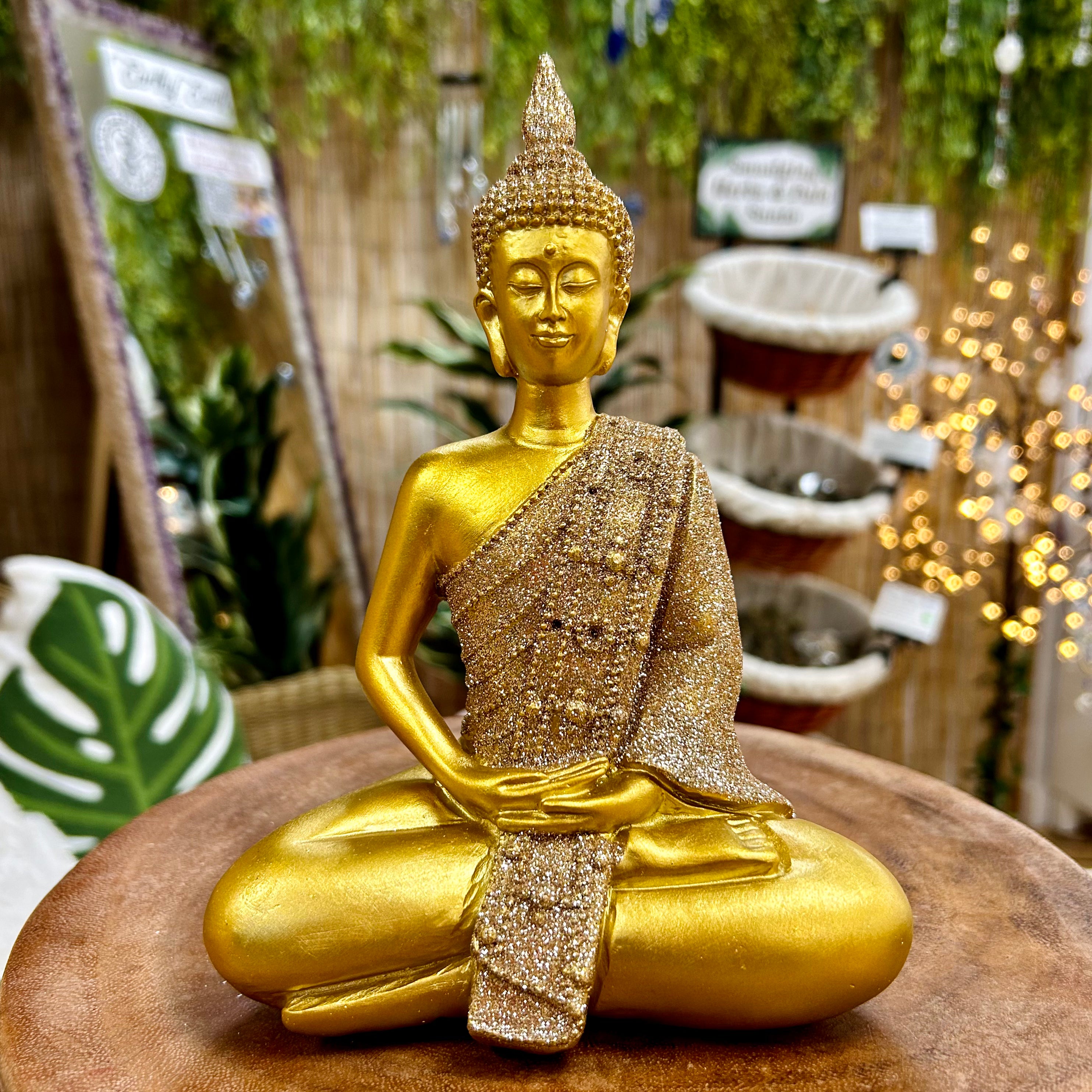 Gold Meditation Thai Buddha 8''