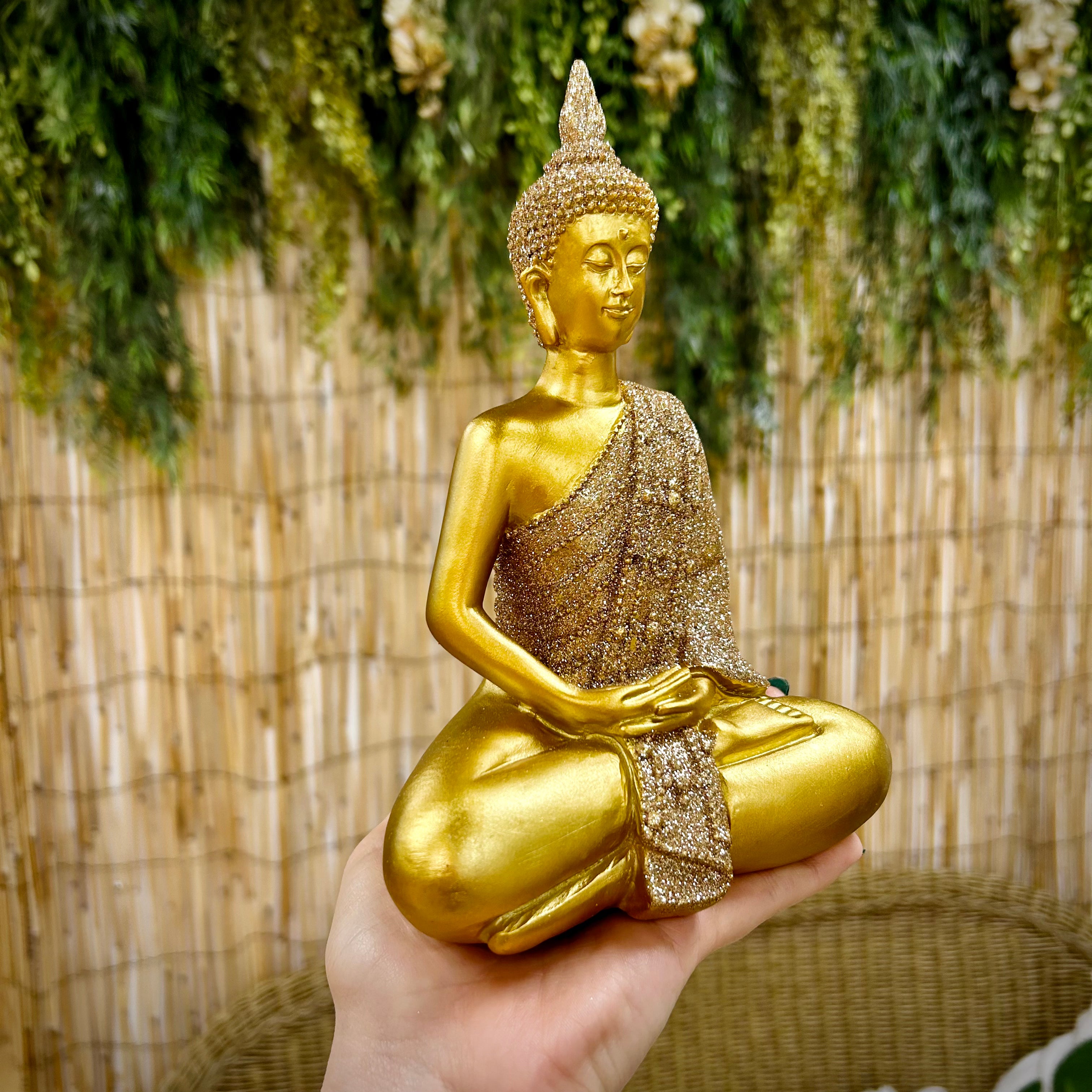 Gold Meditation Thai Buddha 8''