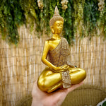 Load image into Gallery viewer, Gold Meditation Thai Buddha 8&#39;&#39;
