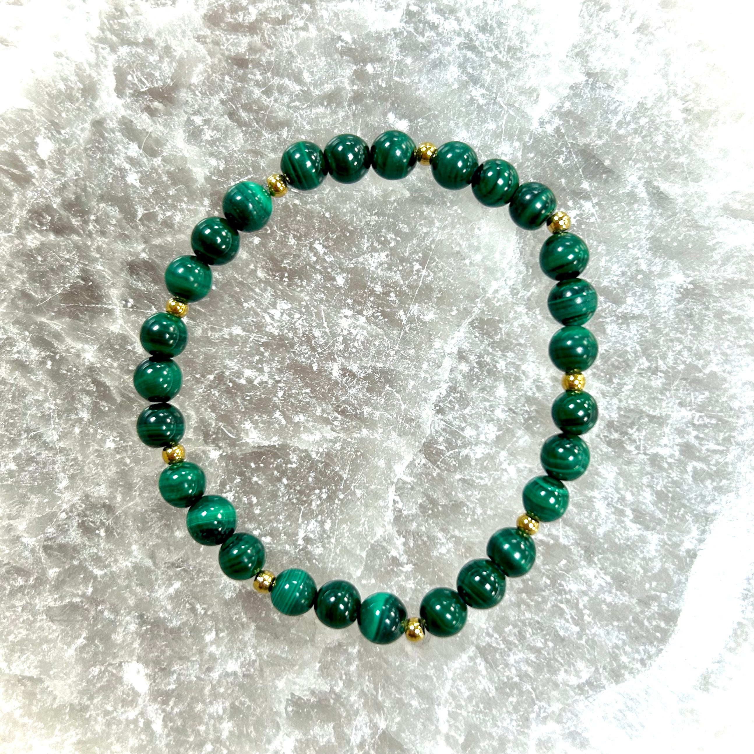 Authentic Malachite Bracelet 6mm