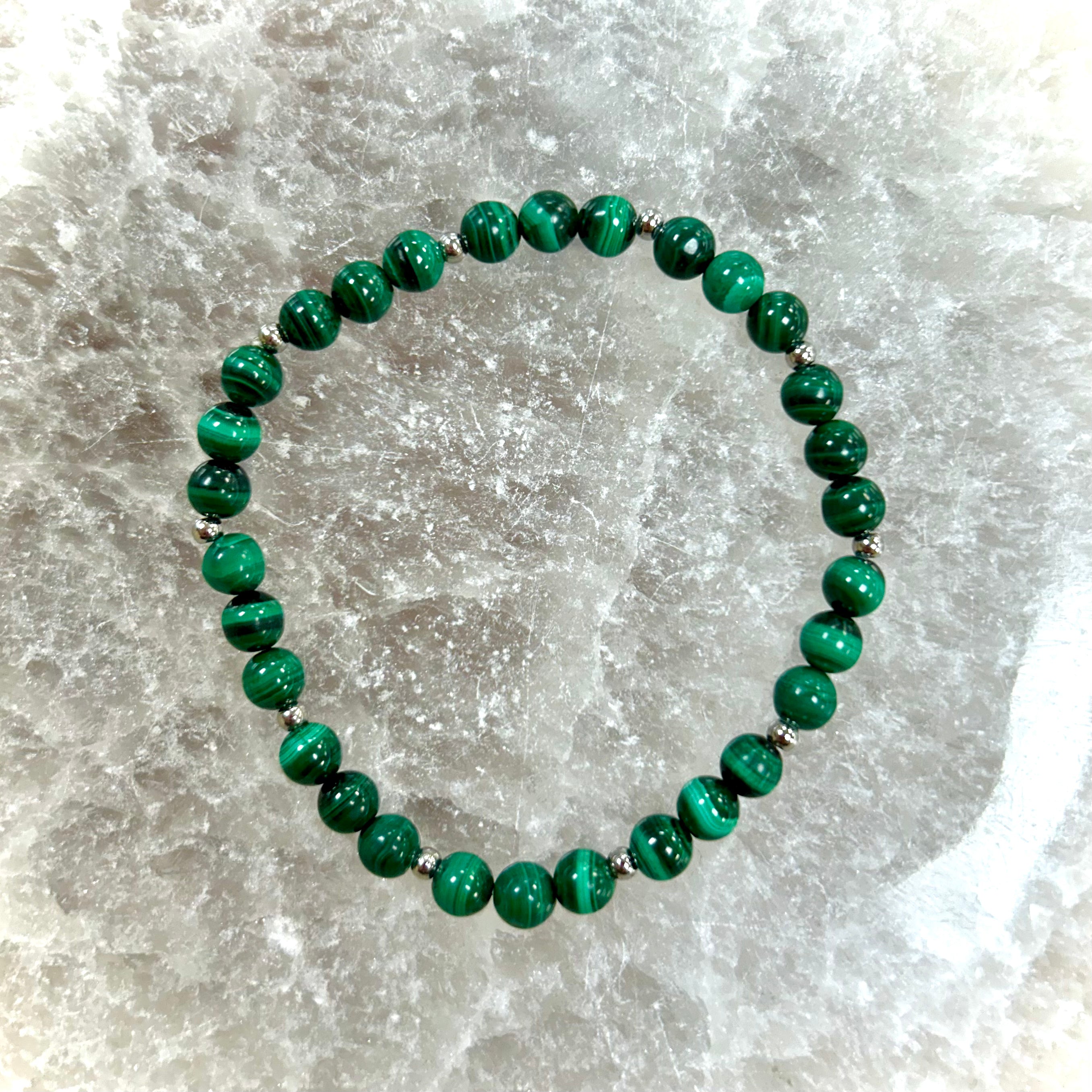 Authentic Malachite Bracelet 6mm