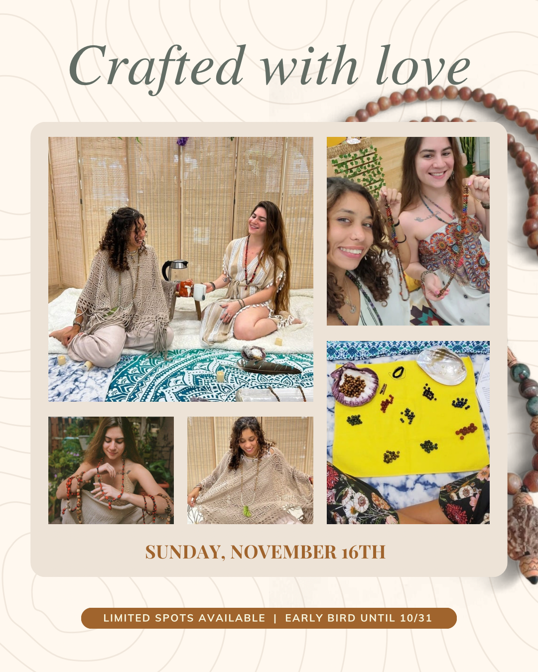 Mala Crafting & Meditation - Day Retreat by Isis & Gia