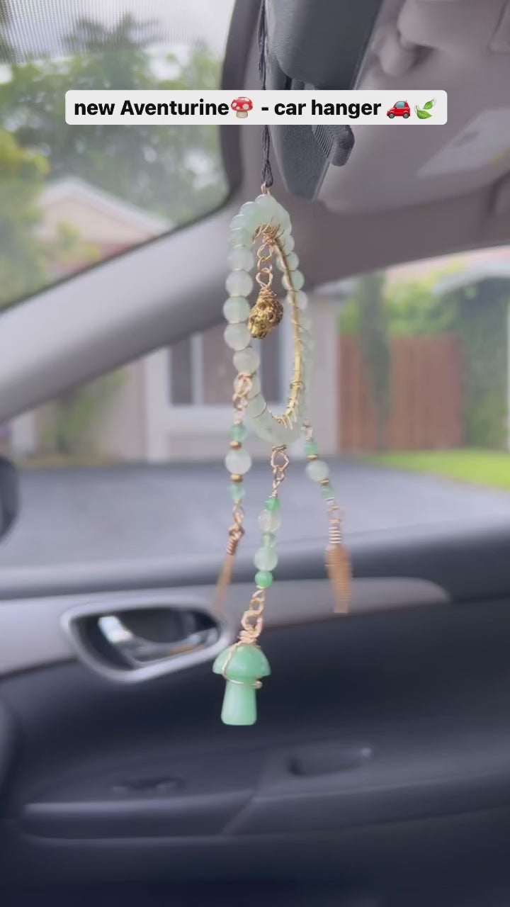 Aventurine Dream Catcher Style - Car Hanger