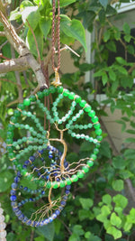 Load and play video in Gallery viewer, Jade &amp; Green Aventurine - Tree of Life Car Hanger
