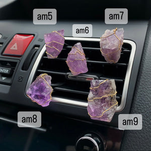 Amethyst Car Clip