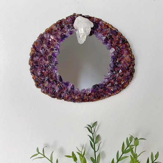 Oval Amethyst Mirror #1
