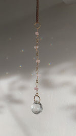 Load and play video in Gallery viewer, Rose Quartz Sun Catcher - Car Hanger
