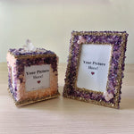 Load image into Gallery viewer, Rose Quartz &amp; Amethyst Rotative Picture Frame Box
