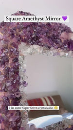Load and play video in Gallery viewer, Rectangular Amethyst Mirror
