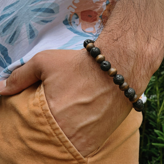 Lava & Dark Wood Bracelet